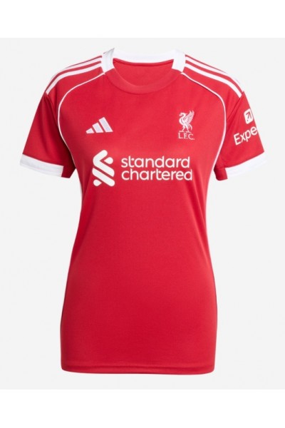 Liverpool Virgil van Dijk #4 Jalkapallovaatteet Naisten Kotipaita 2025-26 Lyhythihainen Liverpool Virgil van Dijk #4 Jalkapallovaatteet Naisten Kotipaita 2025-26 Lyhythihainen